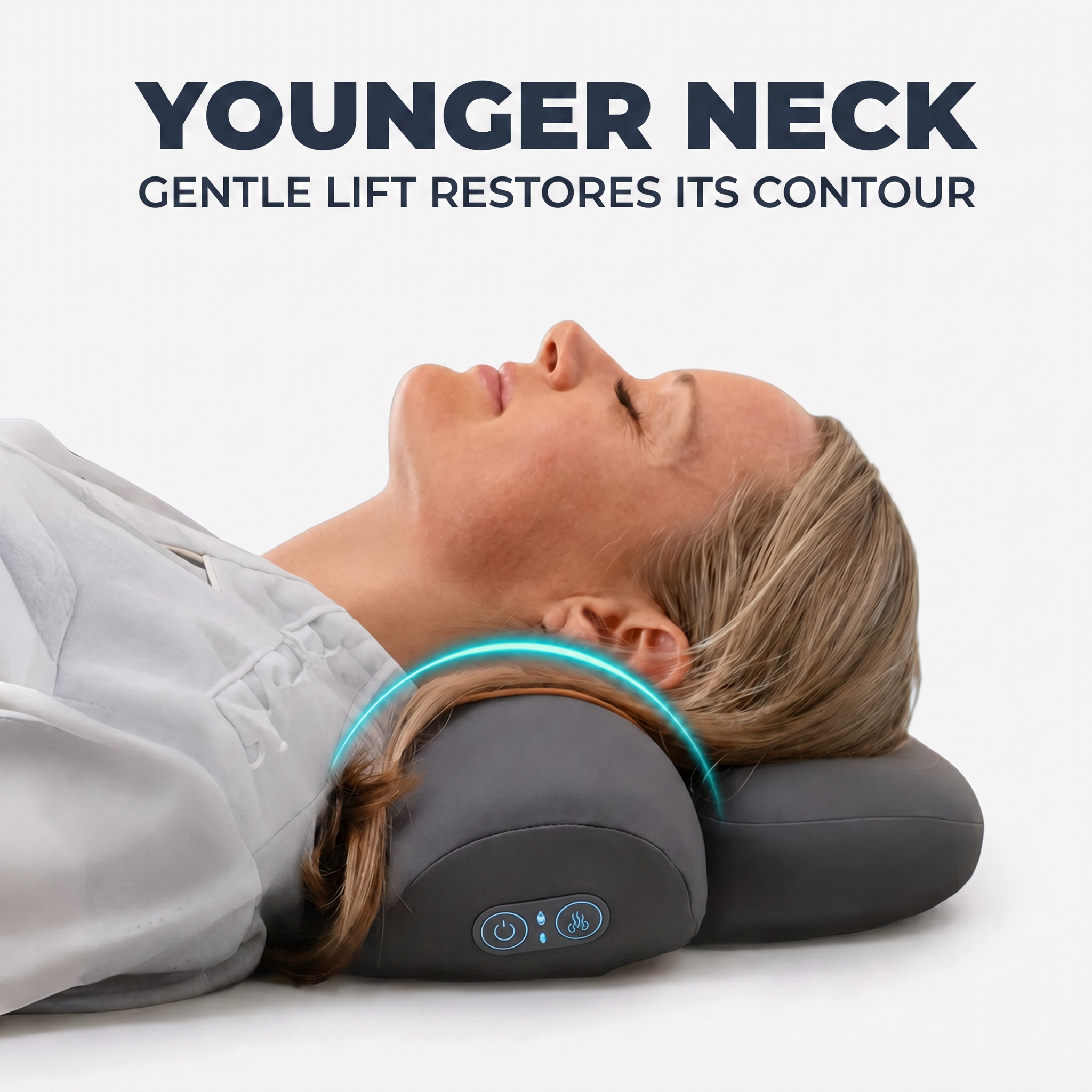 Younger neck — gentle lift restores its contour